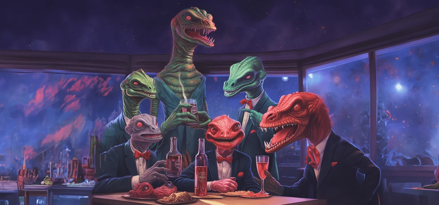 The strange galactic dinner party
